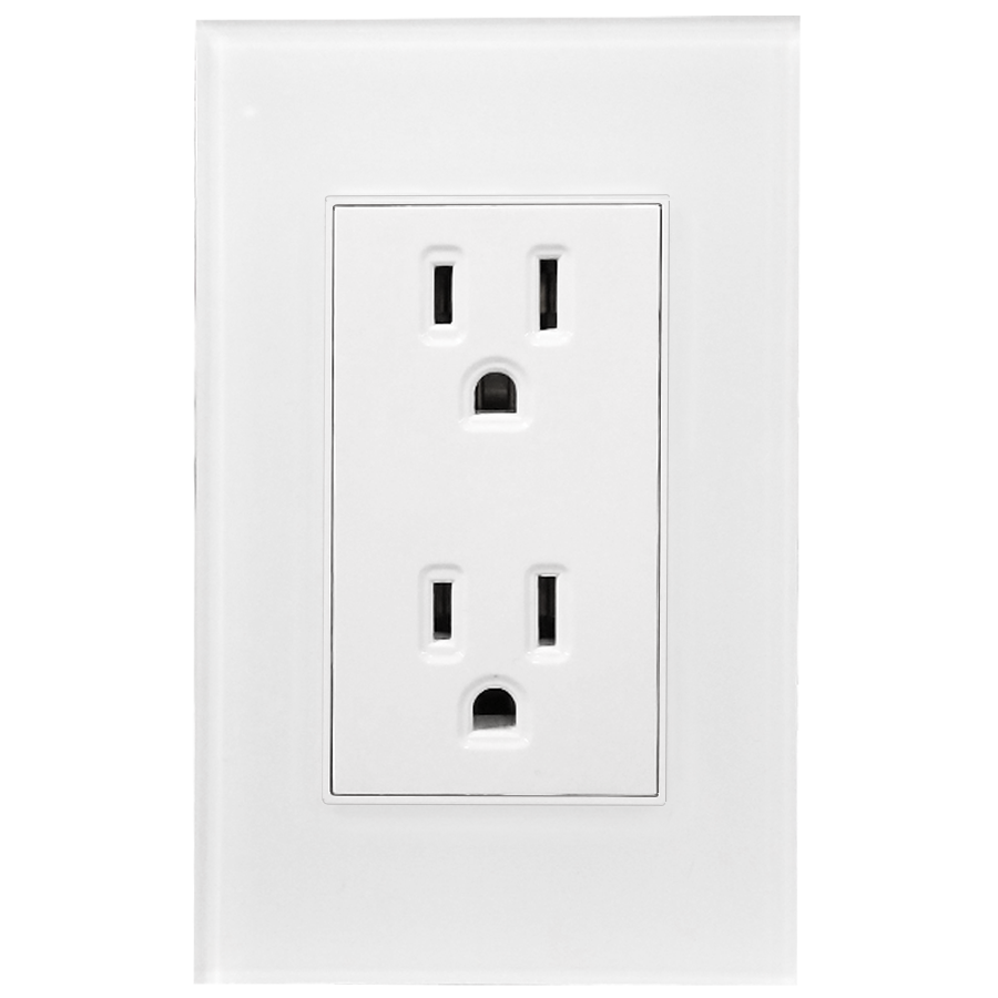 Contacto doble aterrizado con placa de acrílico blanca (Línea ...