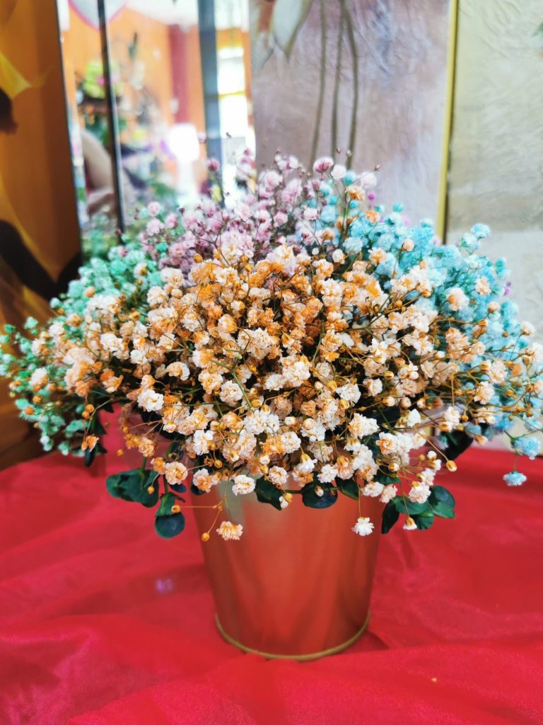 Base con Paniculata de diferentes colores. Mundo de Color